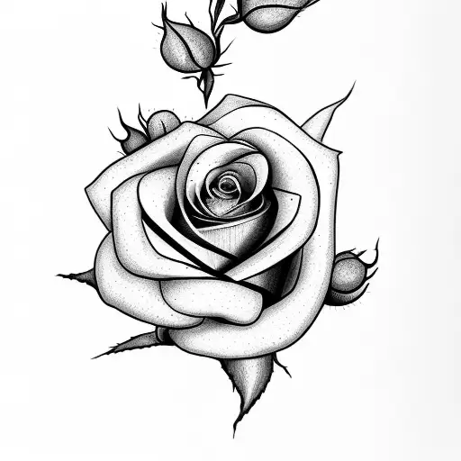 December Rose Leading Into Cursive Words That Says Cecily