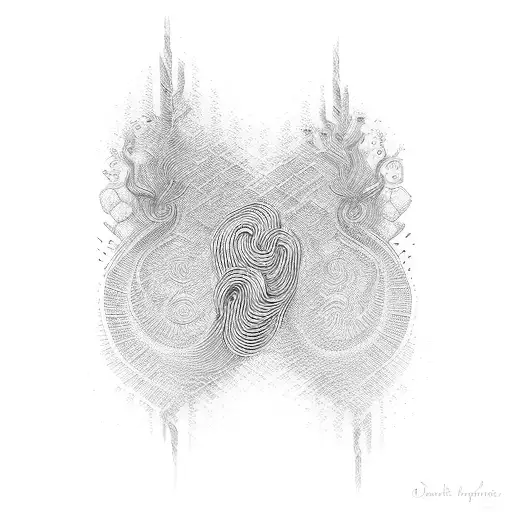 Family Fingerprints Connected To A Vine