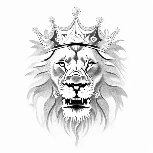 Lion With Crown In Mouth