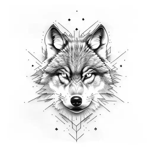 Dark Lonely Wolf Made By Trees Arm Tatto