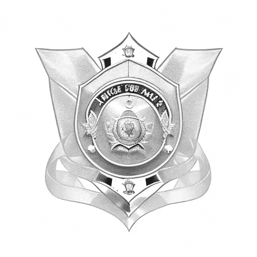 Police Badge And Vietnam Service Ribbon