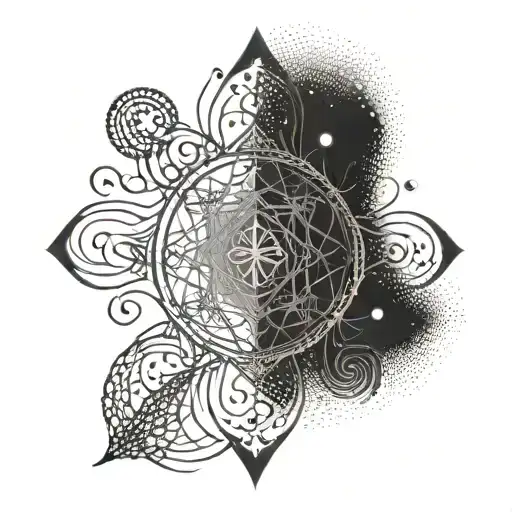 An Intricate Unalome Symbol With Hidden Esoteric Meanings