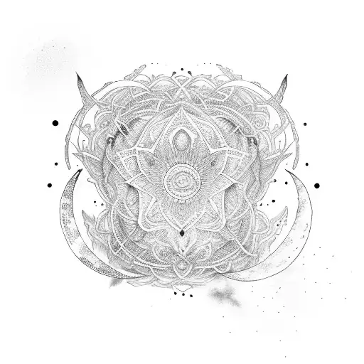 Moon Chains Mandala Goth