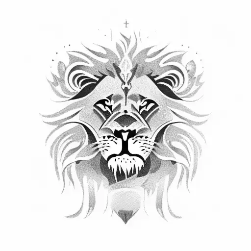 Small Finger Tattoo Lion Roaring Showing Teeth