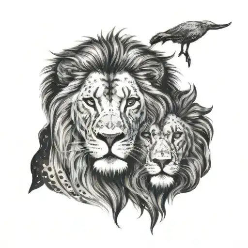 Male Lion And Lioness