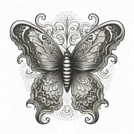 Angel Wing Butterfly Off To Heaven