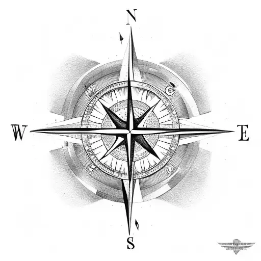 Compass As A Sibling Tatto