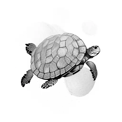 Turtle With Handpan Instead Of Shell