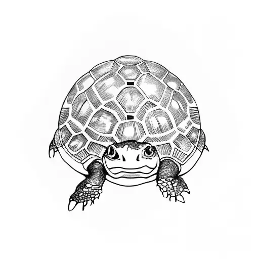 Turtle With Handpan As A Shell