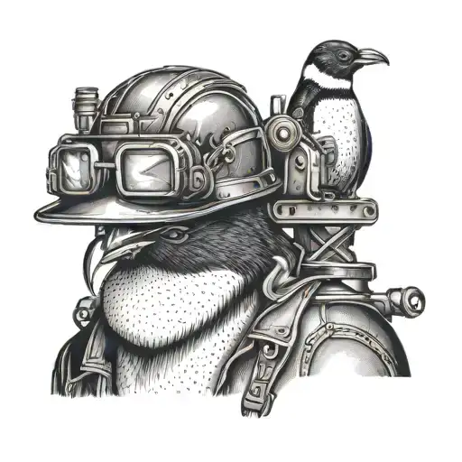 Penguin That Is Construction Worker