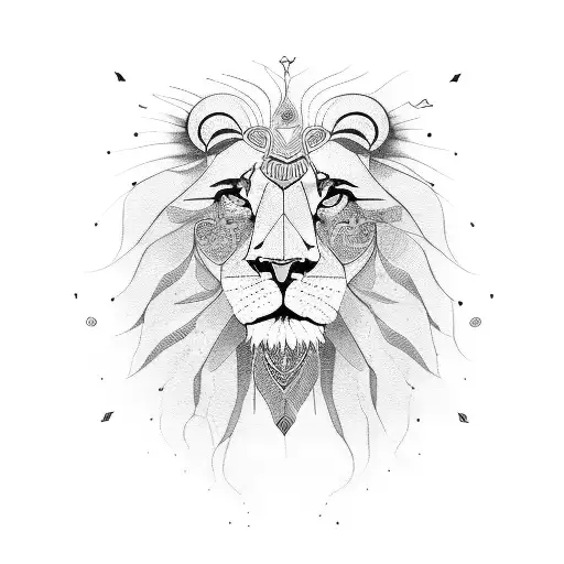 India Combined With A Yellow-eyed Lion