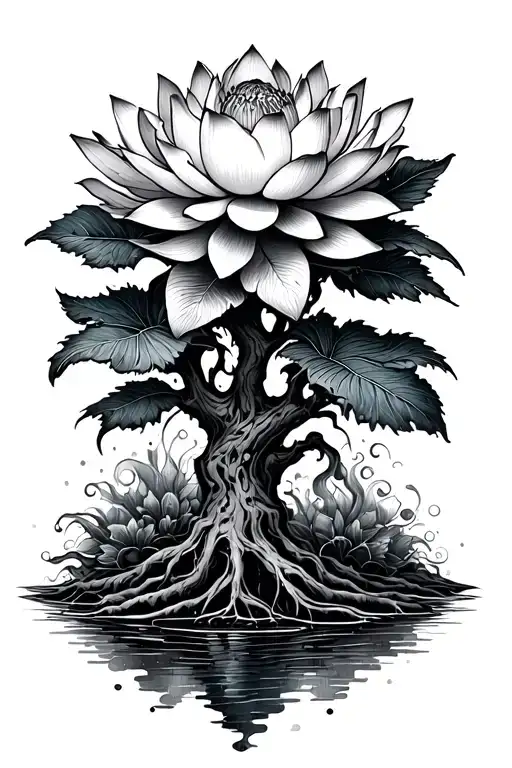 Poison Tree With Lotus Flowers