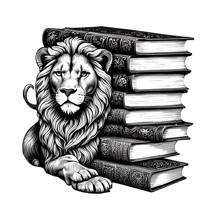 Leo Zodiac Sign Books Stacked