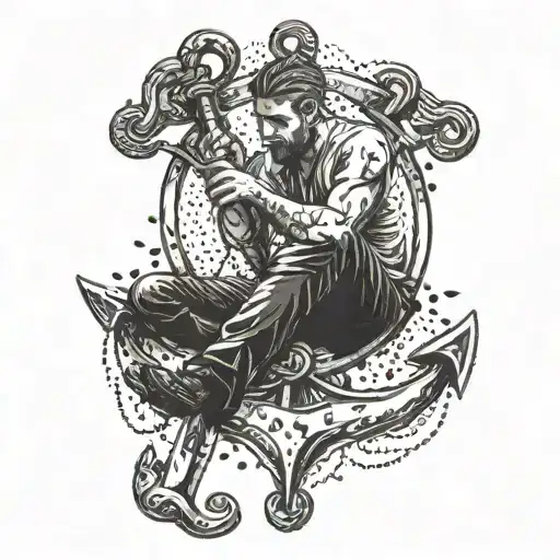 A Man Dragged Down By The Love Anchor