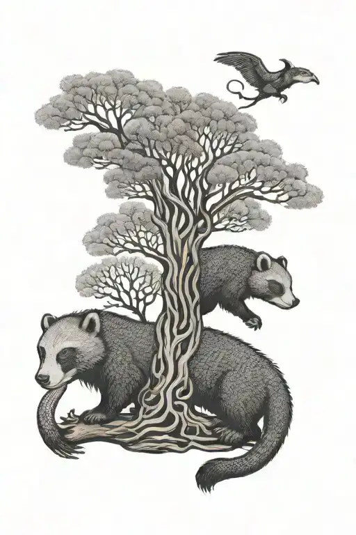 Tree Of Life Out Of A Honey Badger