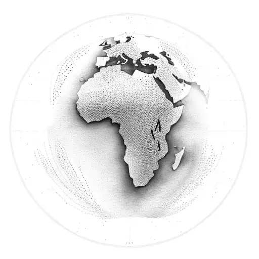 Minimalistic Africa Map With Nature