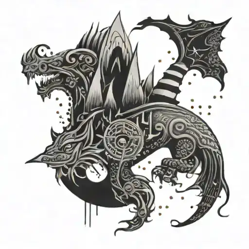 An Abstract Design Inspired By A Favorite Mythological Story