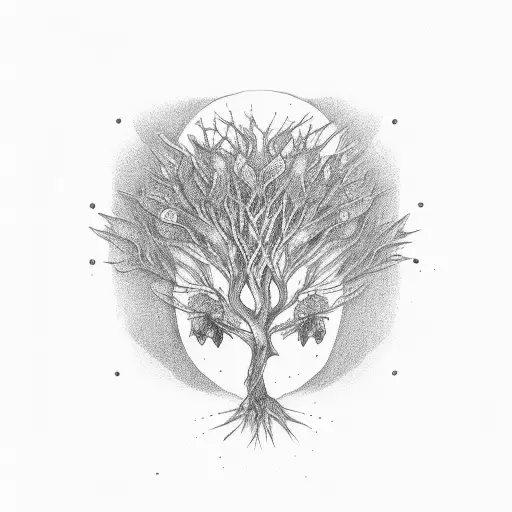 Tree With Dogo Canario Dog