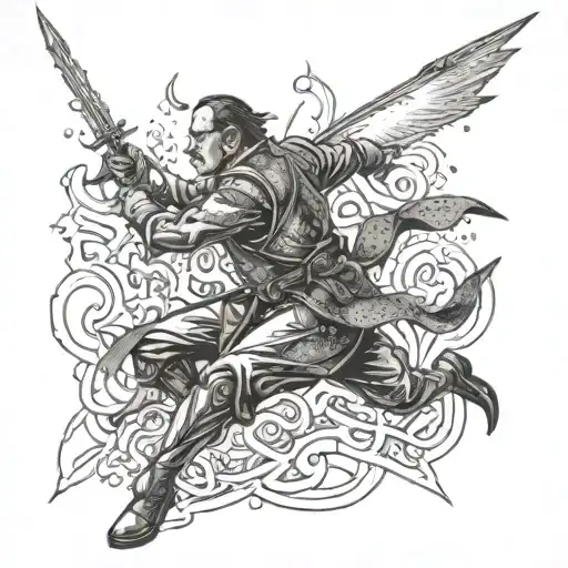 The Battle Of Tesla's Warrior In The Battle Of The Japanese Warrior With Hitler's Face