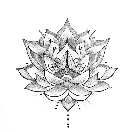 Third Eye With Lotus Flower