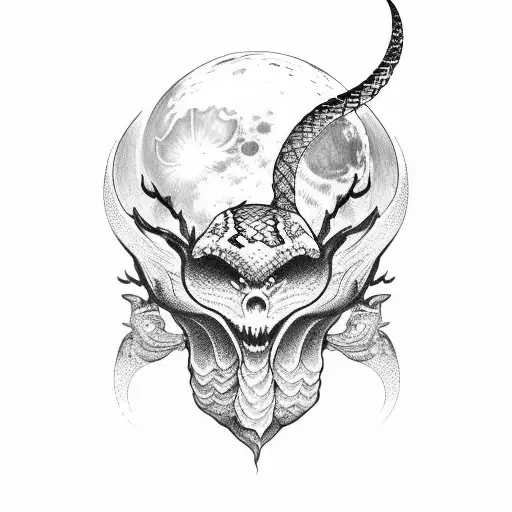 Moon And Snake