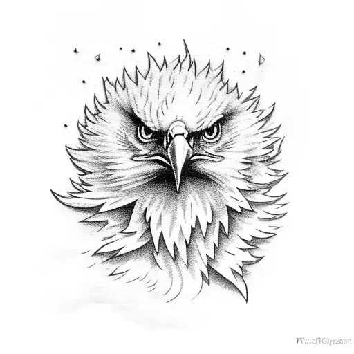 Eagle Throwing Flames