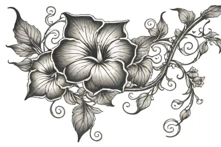 Swirling Morning Glory Vine