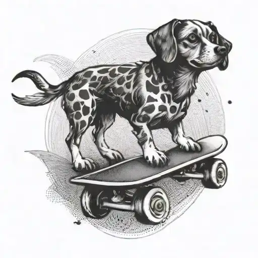 Dog With Skate