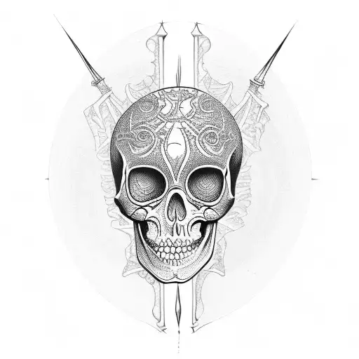 Hourglass With Skeleton