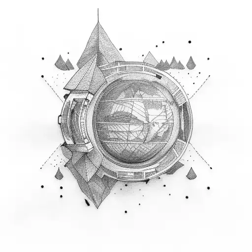 Traveller Around The World But Abstract