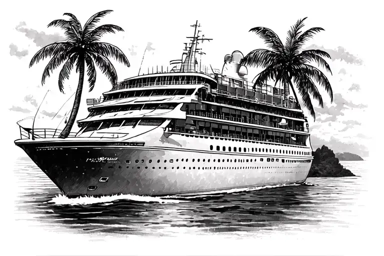 Island Palm Tree Cocktail Gals Cruise Ship