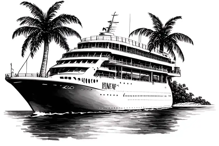 Island Palm Tree Cocktail Gals Cruise Ship