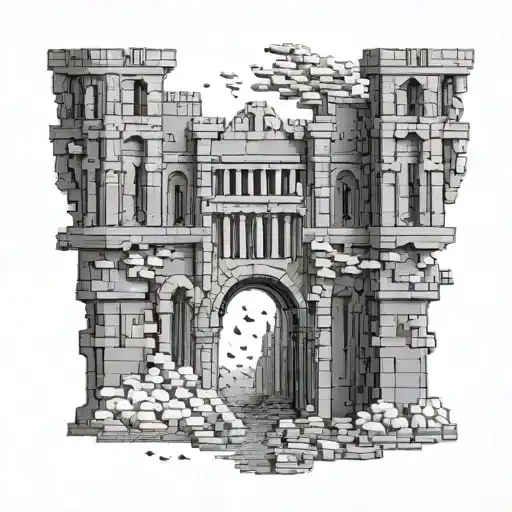 The Gates Of Heaven Built Out Of Legos