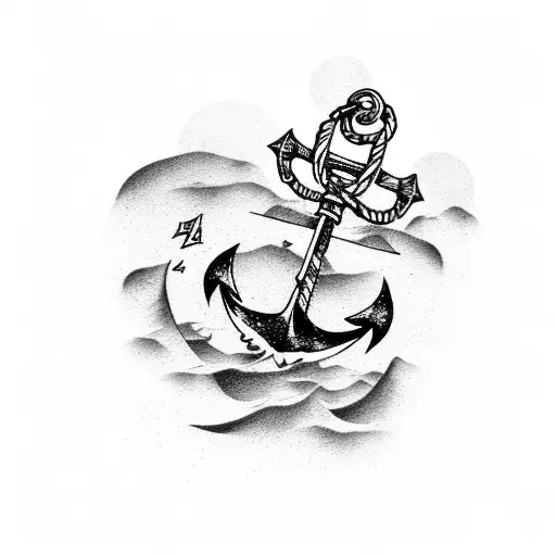 Man Dragging A Broken Anchor