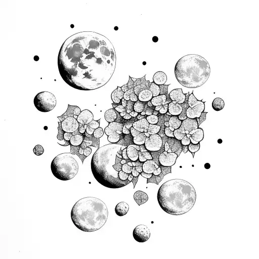 Hydrangeas Moon And Stars