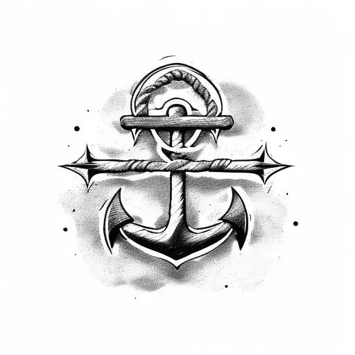 Old Anchor With A Broken Rope