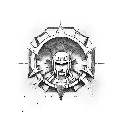 Spartan Tatto On Bicep Area