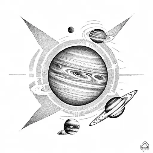 Planet Saturne In A Puzzle