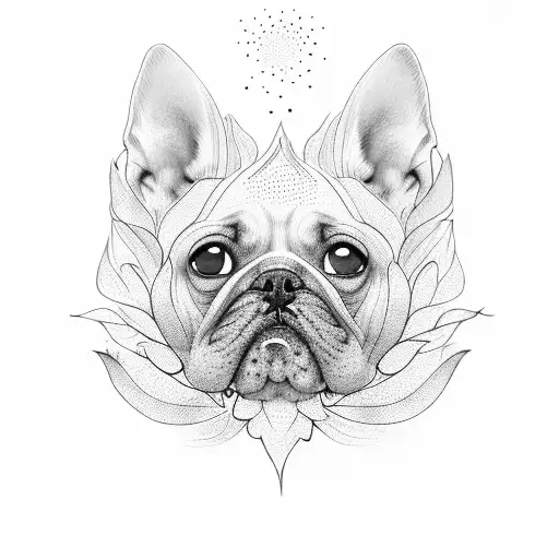 Dog Feetprint In Flower