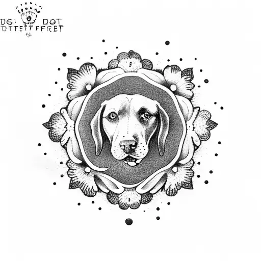 Dog Feetprint In Flower