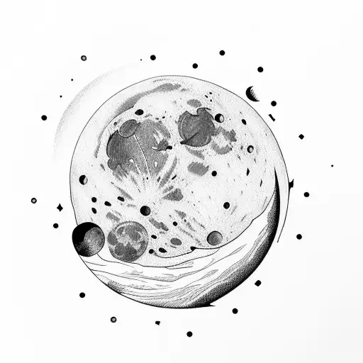 Moon With Broken Sword Inside