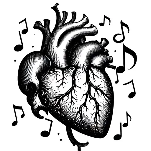 Heart Pain Or Music Notes