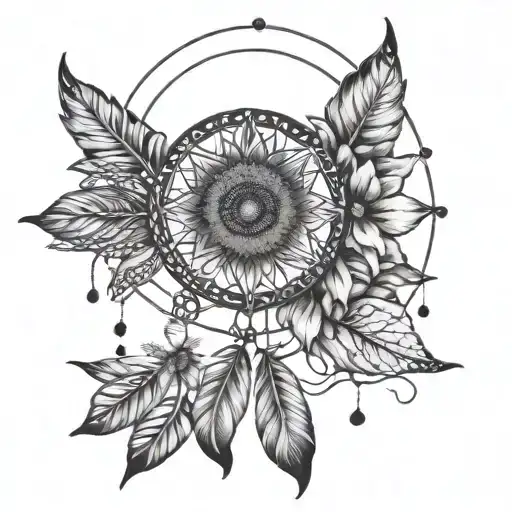 Dream Catcher And Sunflower