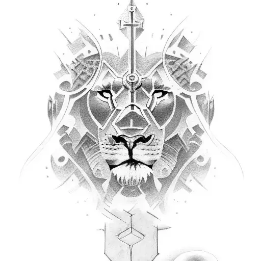Armor Of God Christian Tattoo With Lion