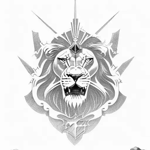 Armor Of God Christian Tattoo With Lion