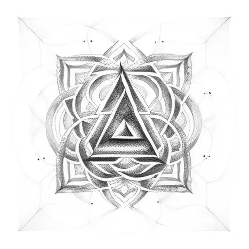 Valknut Symbol Lotus Flower Prime