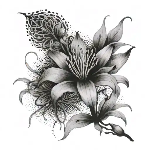 Smoke And Spider Lily Flower