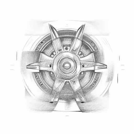 Car Wheel With Text 'M4b' Around It