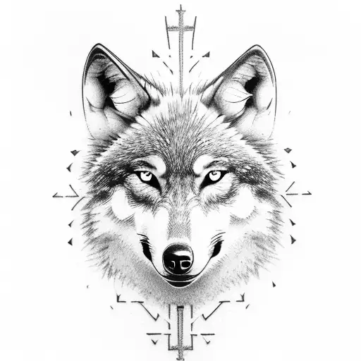 Wolf With Jesus Cross