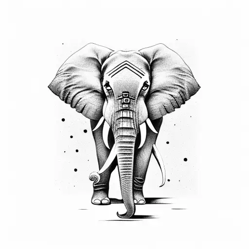 Elephant With His Baby